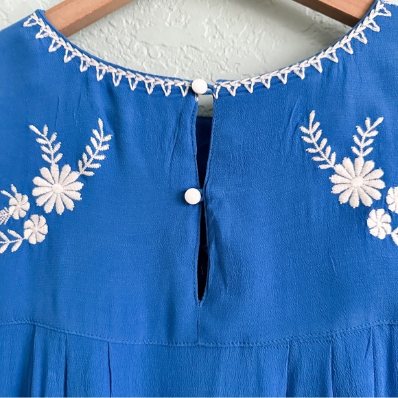 Urban Outfitters•Little White Lies•Blue Boho Embroidered Shift Dress - Picture 10 of 13